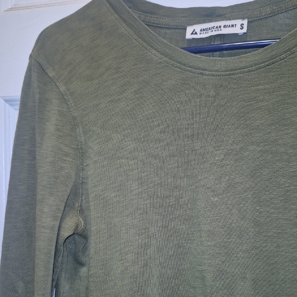 American Giant Forest Green Crew Neck Top - Picture 9 of 9